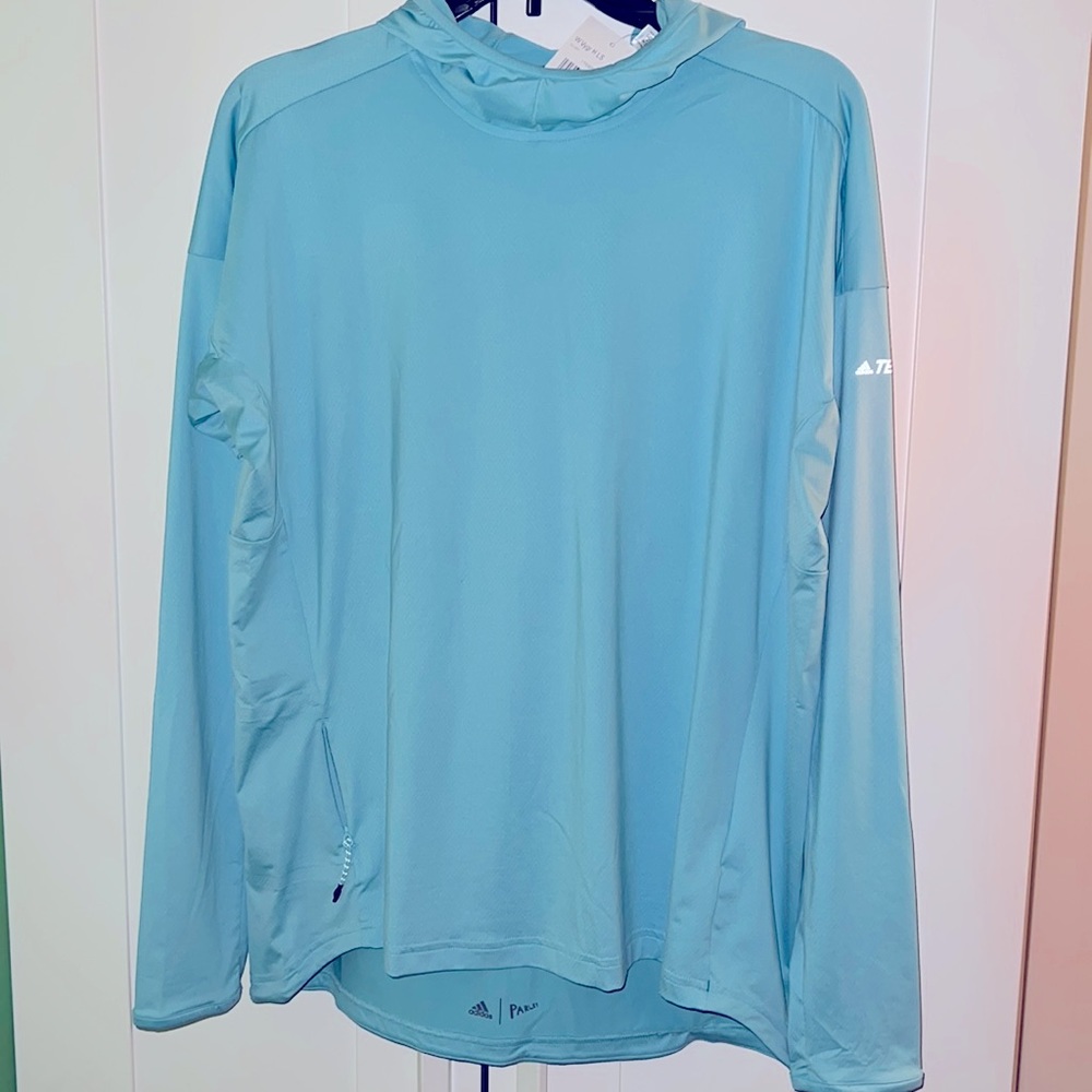 Adidas Climalite Workout Shirt with hood.